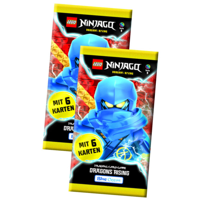 Lego Ninjago Karten Trading Cards Serie 9 - DRAGONS RISING (2024) - 2 Booster Sammelkarten