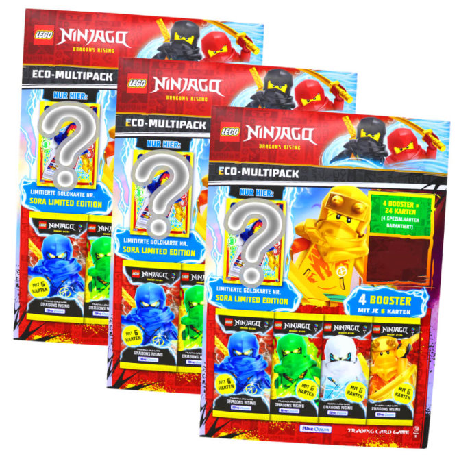 Lego Ninjago Karten Trading Cards Serie 9 - DRAGONS RISING (2024) - 3 Multipack Sammelkarten