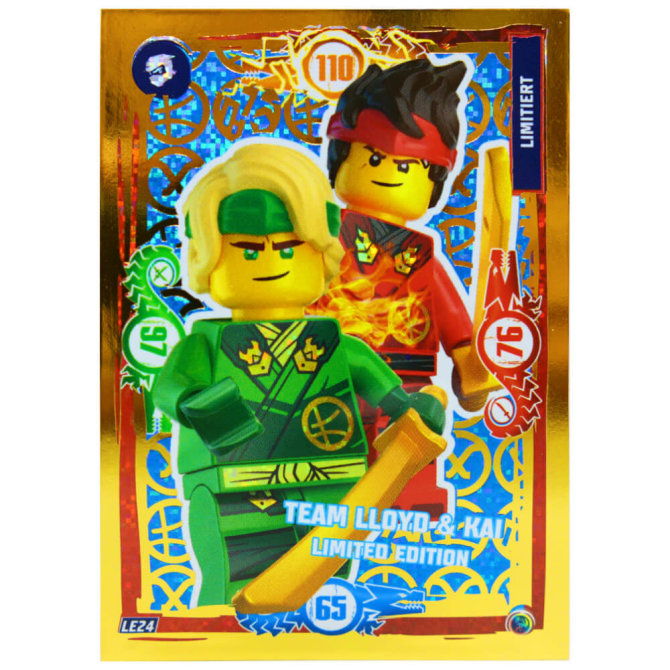 Lego Ninjago Karten Trading Cards Serie 9 - DRAGONS RISING (2024) - Gold Karte LE24 Sammelkarten