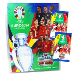 Topps UEFA EURO 2024 Germany Match Attax Karten - EM Sammelkarten - 1 Mappe + 2 Booster