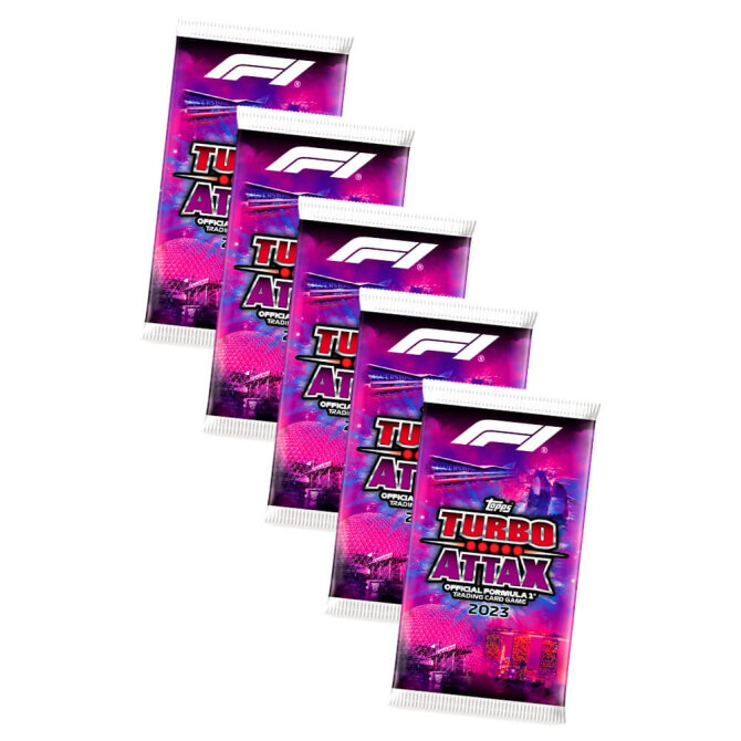 Topps Turbo Attax Karten Formula 1 - 2023 - 5 Booster Sammelkarten