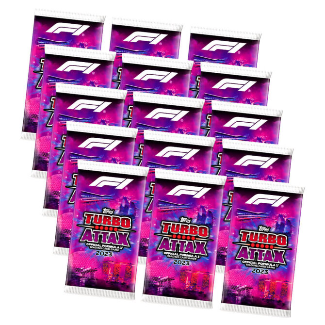Topps Turbo Attax Karten Formula 1 - 2023 - 15 Booster Sammelkarten