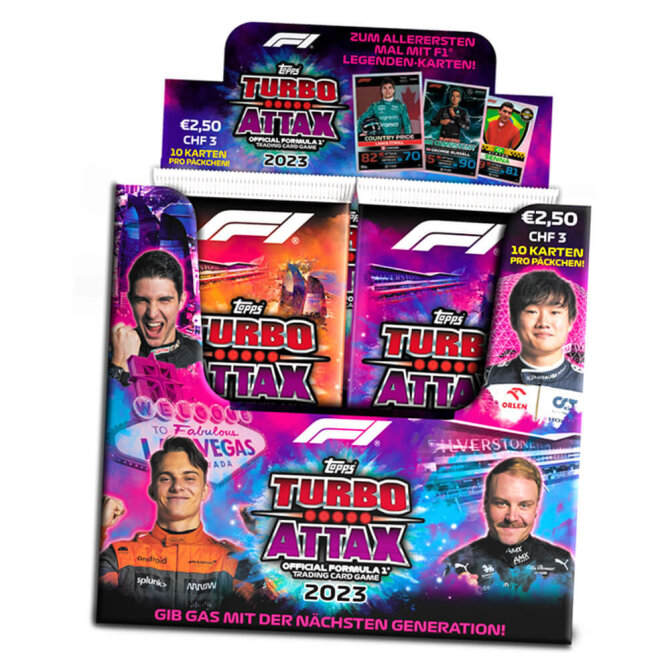 Topps Turbo Attax Karten Formula 1 - 2023 - 1 Display Sammelkarten