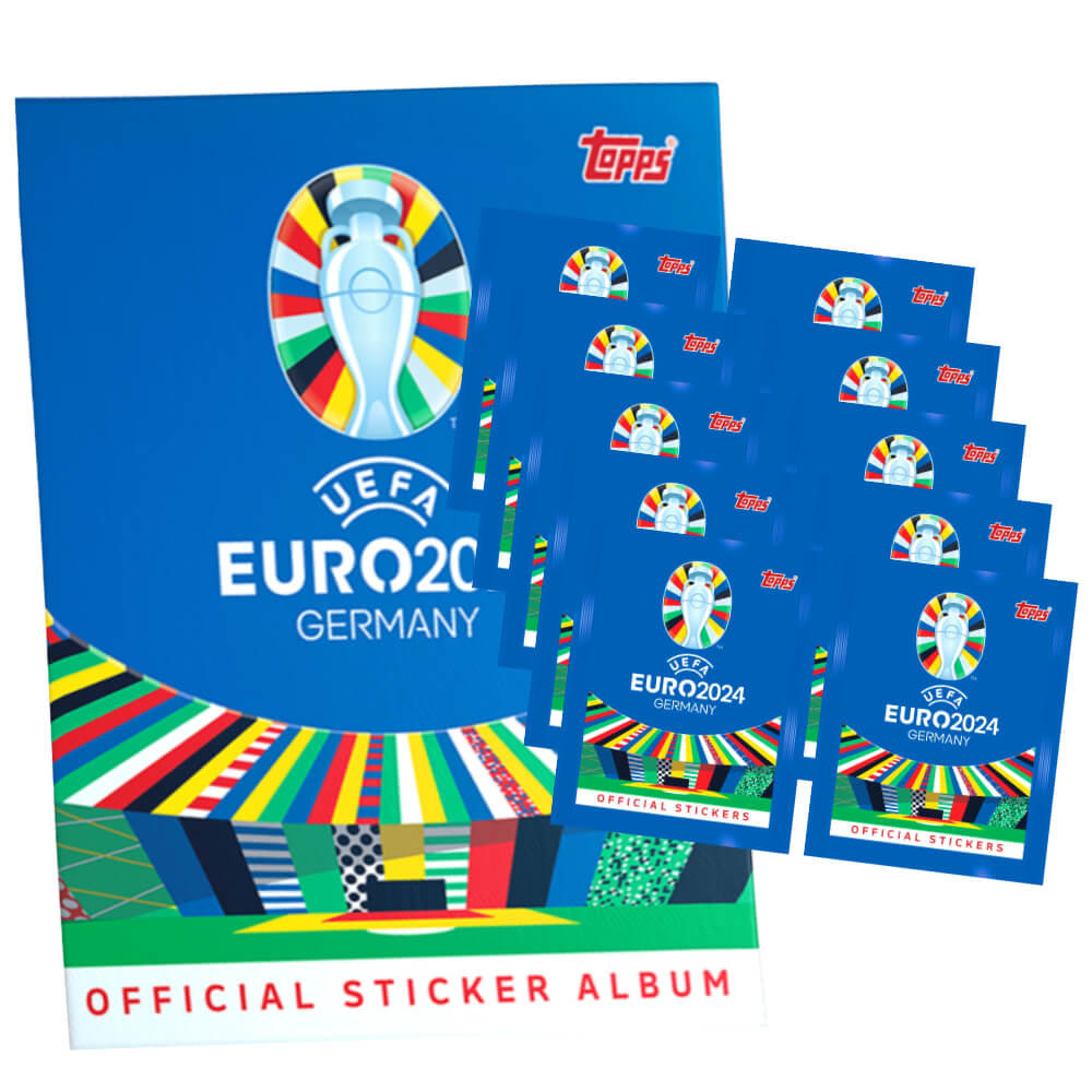 Topps UEFA EURO 2024 Sticker Fußball EM Sammelsticker 1 Album + 1