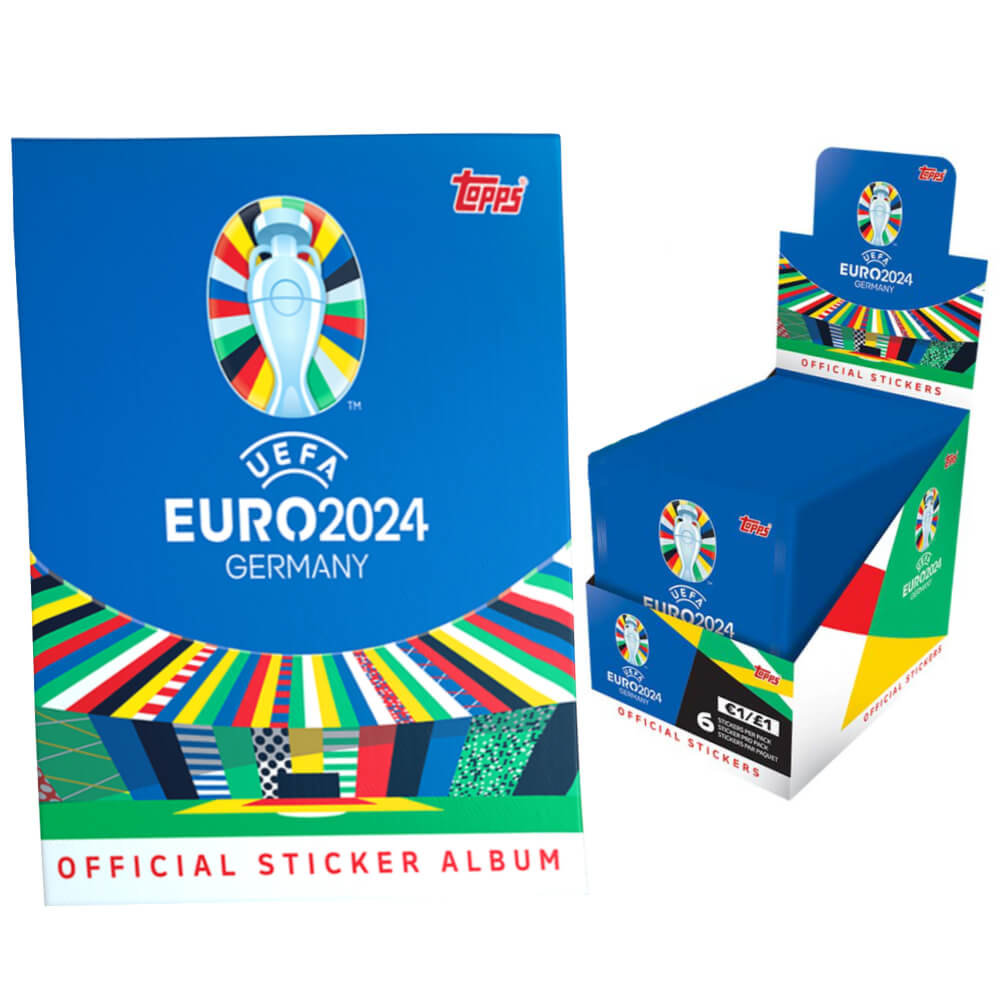 Topps UEFA EURO 2024 Sticker Fußball EM Sammelsticker 1 Album + 1