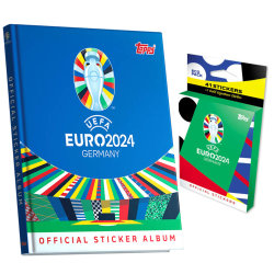 Topps UEFA EURO 2024 Sticker - Fußball EM Sammelsticker - 1 Hardcover Album + 1 Eco Blister